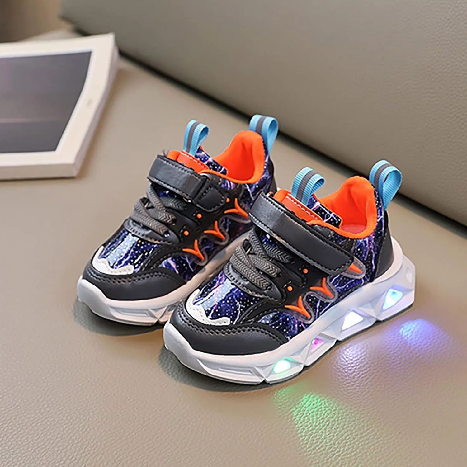 Light Up Shoes Toddler Girls Boys Lightweight LED Flashing Glitter Mesh Breathable Adorable Sneakers for Little Kid