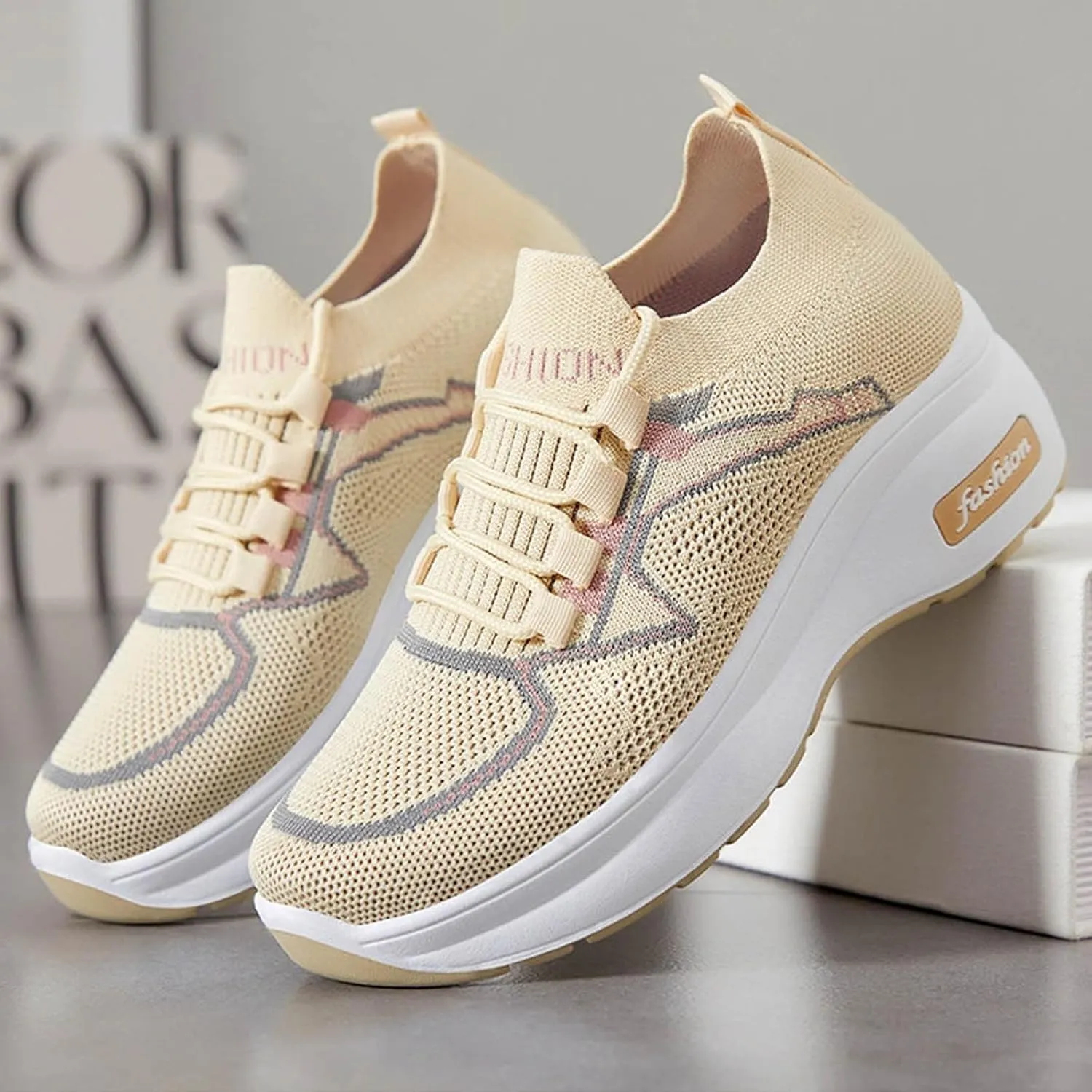 Loafers for Women Casual Women's Comfortable & Lightweight Loafers Slip On Sneakers Flat Cushioned Running Shoes Women