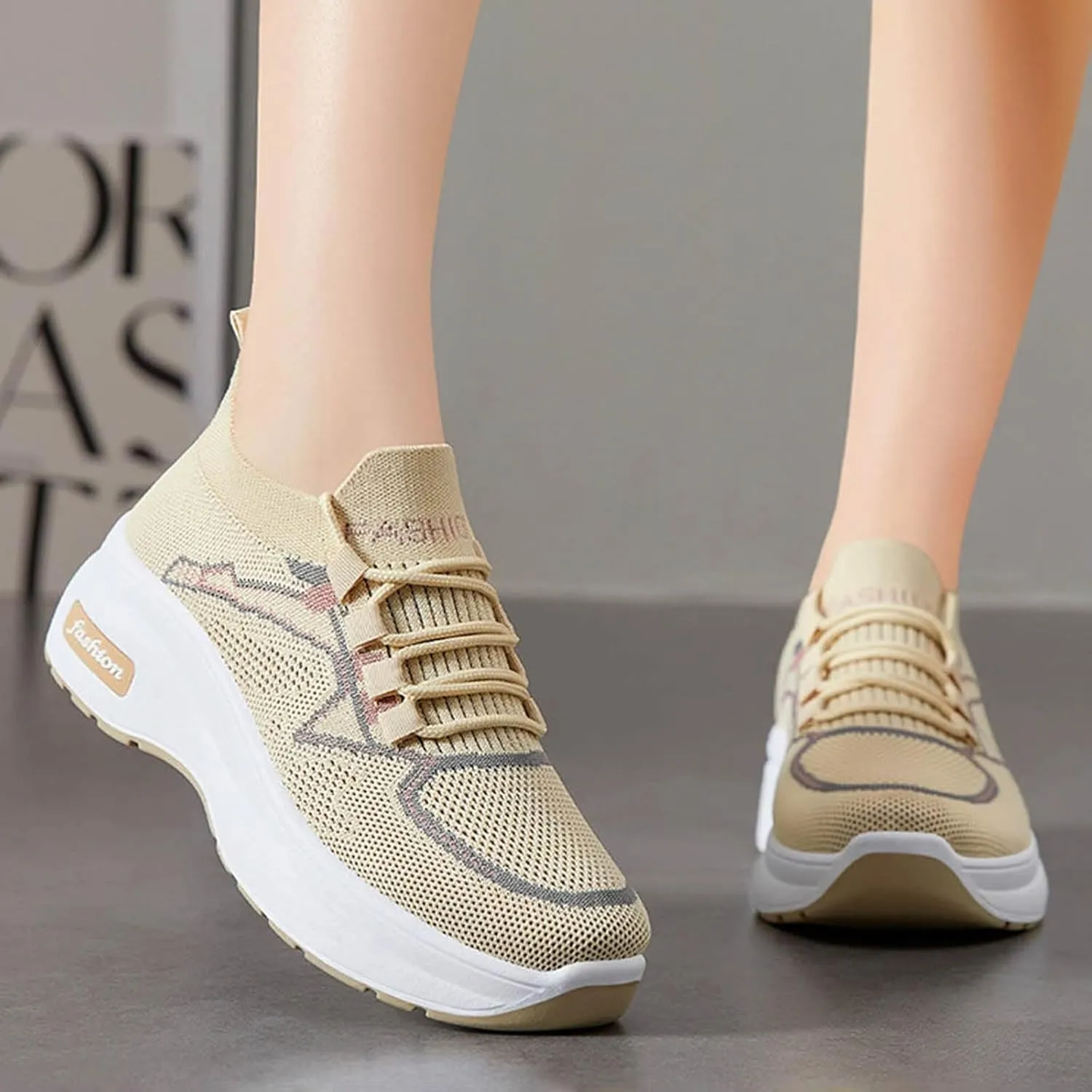 Loafers for Women Casual Women's Comfortable & Lightweight Loafers Slip On Sneakers Flat Cushioned Running Shoes Women