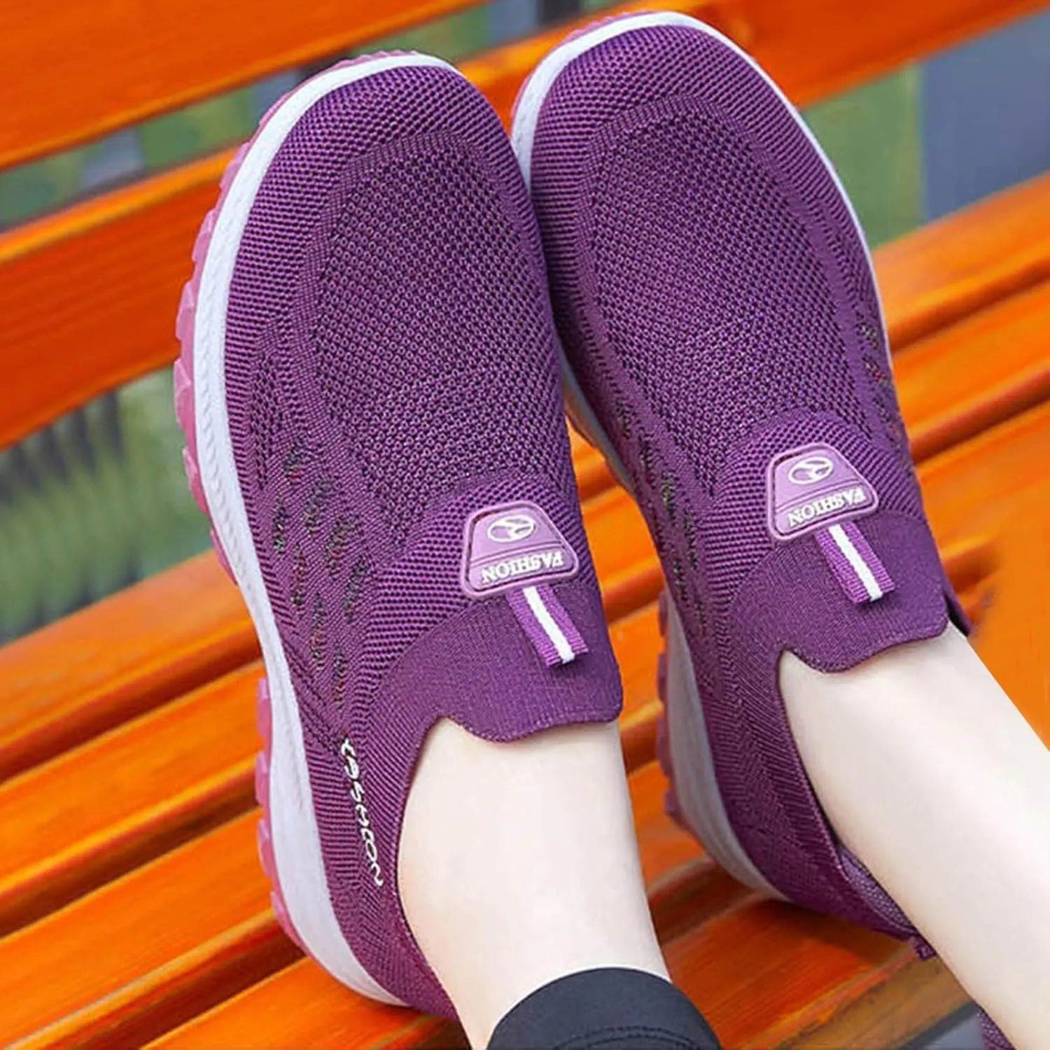 Loafers for Women Casual Women's Comfortable & Lightweight Loafers Slip On Sneakers Flat Womens Hospitality Shoes Women