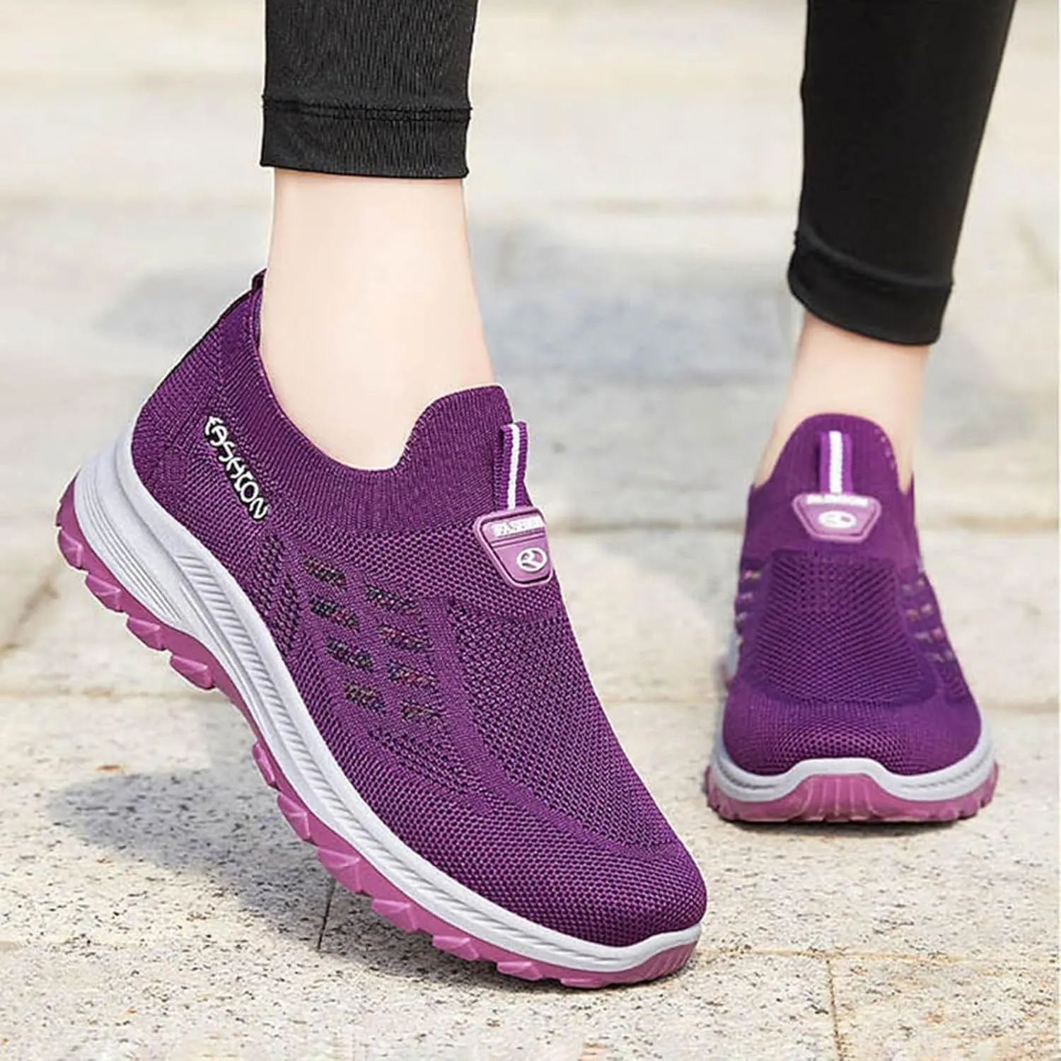 Loafers for Women Casual Women's Comfortable & Lightweight Loafers Slip On Sneakers Flat Womens Hospitality Shoes Women