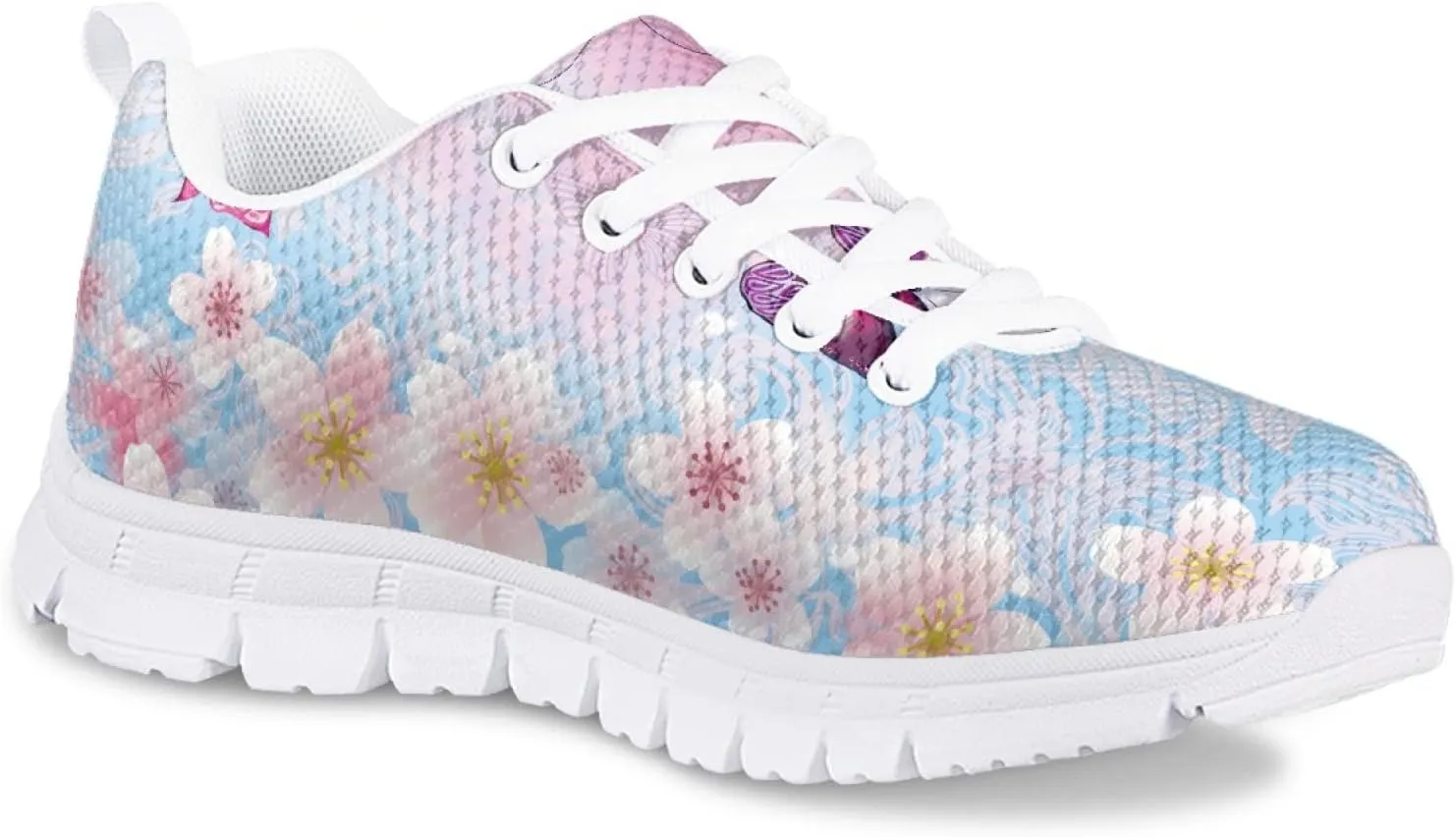 MARSVOVO Kids Animal Print Sneakers Flexible Athletic Lightweight Breathable Lace-up First Shoes for Walking Boy Girl Most Comfortable Classic Printed Casual Fashion Non Slip Sport Girl Running Shoes