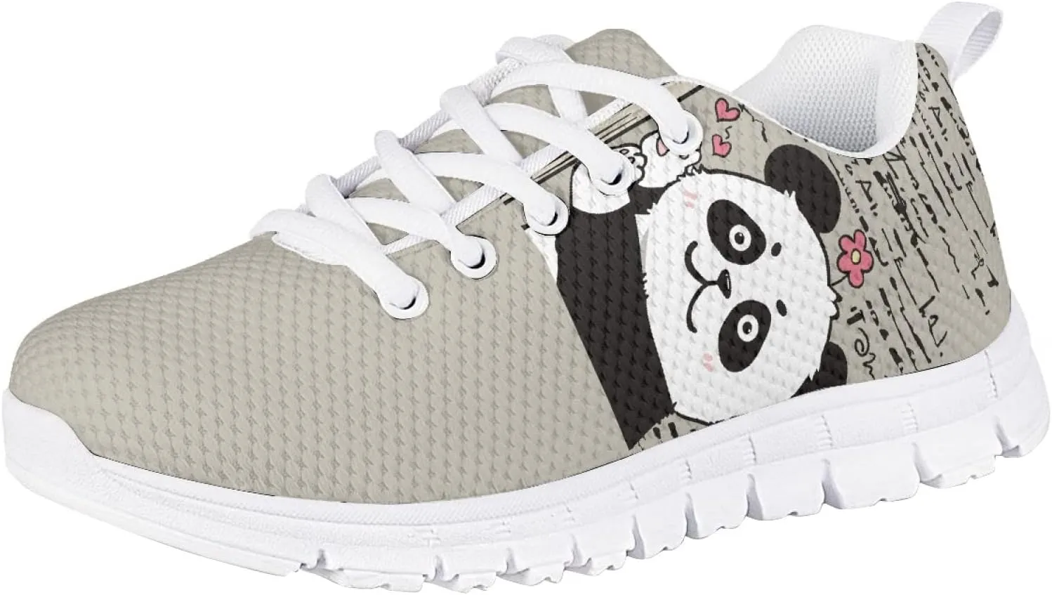 MARSVOVO Kids Animal Print Sneakers Flexible Athletic Lightweight Breathable Lace-up First Shoes for Walking Boy Girl Most Comfortable Classic Printed Casual Fashion Non Slip Sport Girl Running Shoes