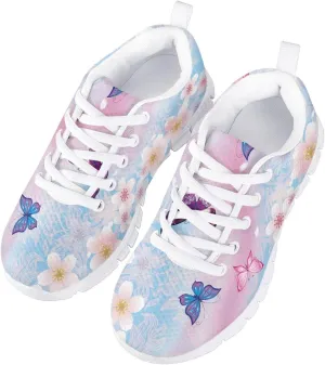 MARSVOVO Kids Animal Print Sneakers Flexible Athletic Lightweight Breathable Lace-up First Shoes for Walking Boy Girl Most Comfortable Classic Printed Casual Fashion Non Slip Sport Girl Running Shoes