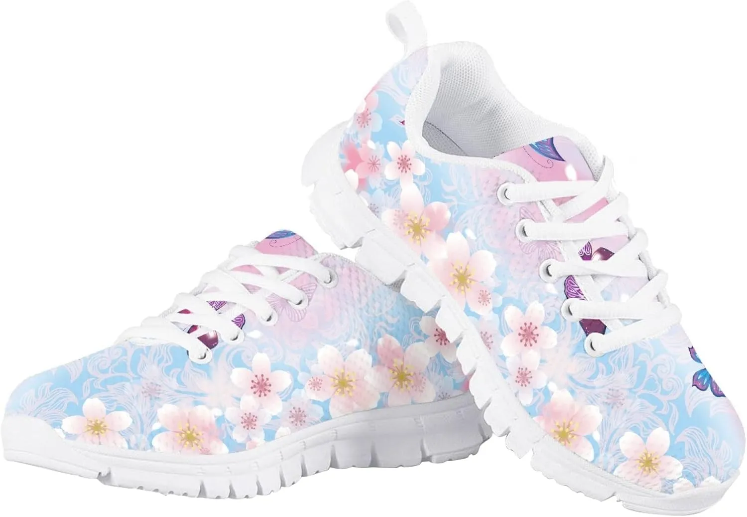 MARSVOVO Kids Animal Print Sneakers Flexible Athletic Lightweight Breathable Lace-up First Shoes for Walking Boy Girl Most Comfortable Classic Printed Casual Fashion Non Slip Sport Girl Running Shoes