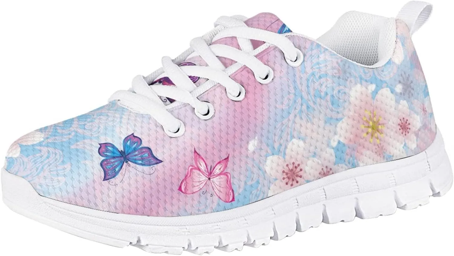 MARSVOVO Kids Animal Print Sneakers Flexible Athletic Lightweight Breathable Lace-up First Shoes for Walking Boy Girl Most Comfortable Classic Printed Casual Fashion Non Slip Sport Girl Running Shoes