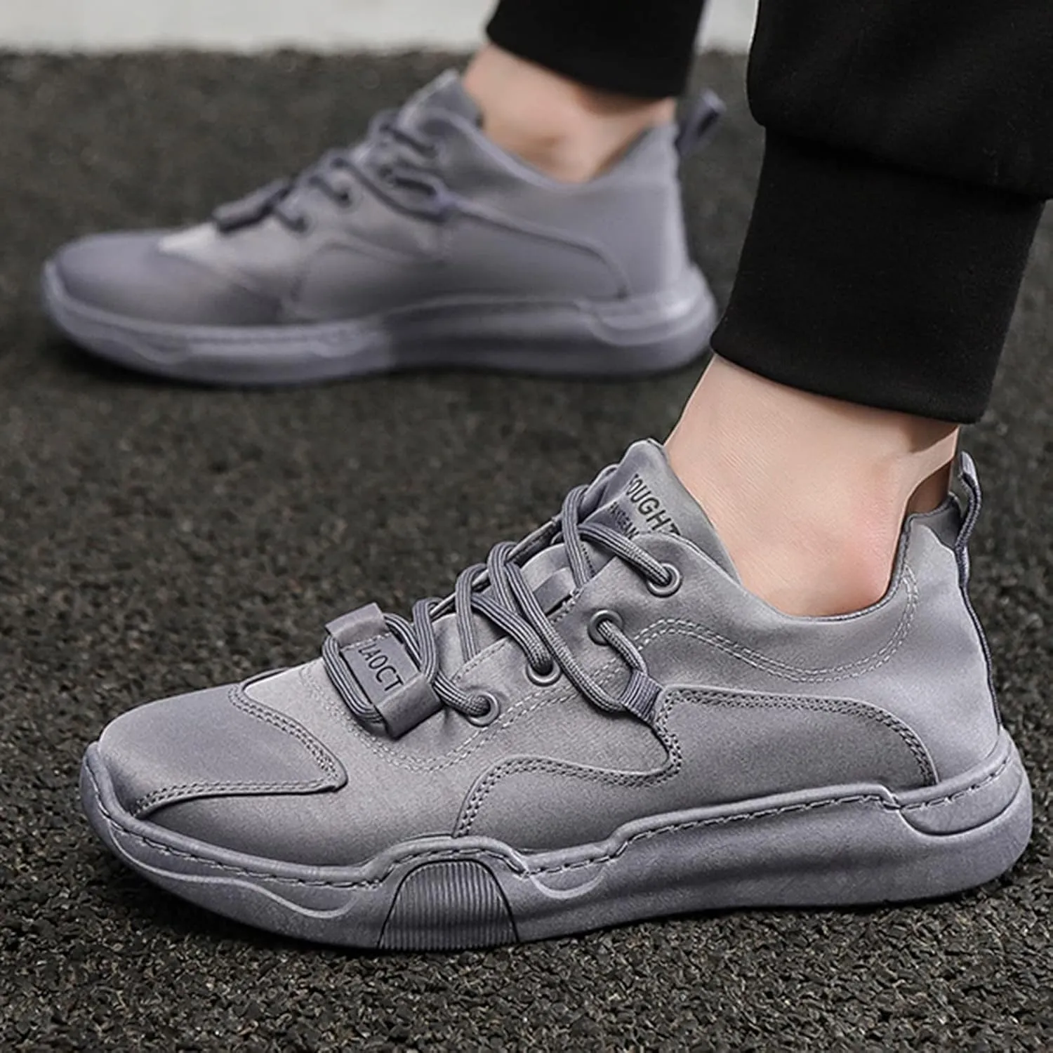 Men Low Top Breathable Ice Silk Casual Mens Lightweight Casual Leather Shoes