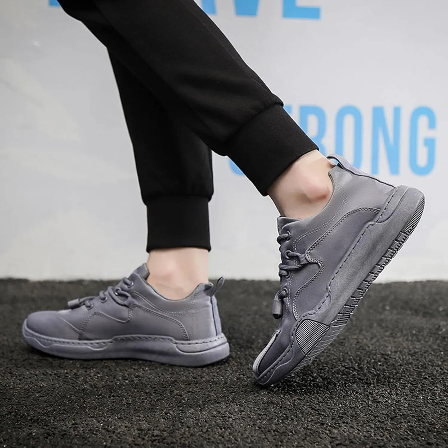 Men Low Top Breathable Ice Silk Casual Mens Lightweight Casual Leather Shoes