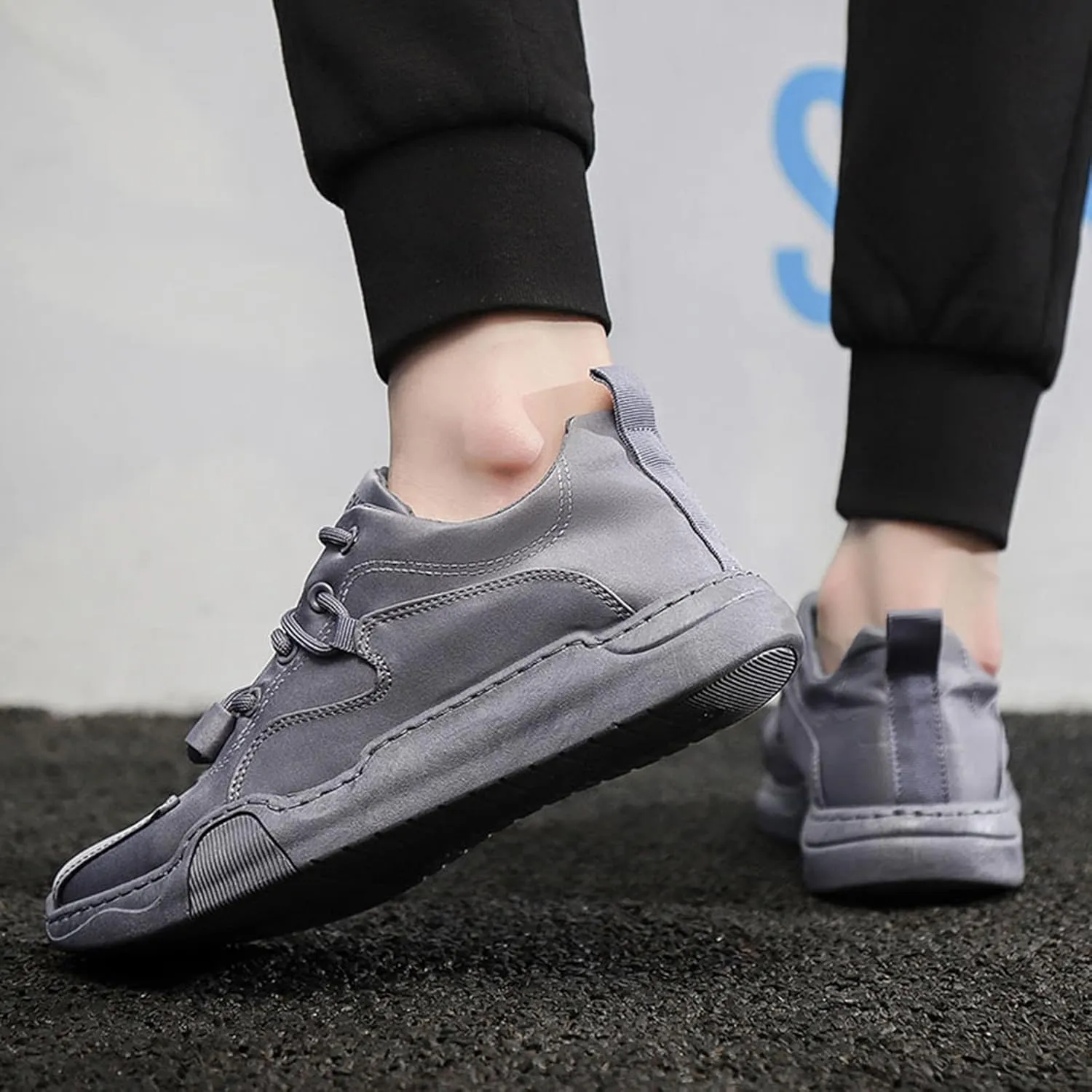 Men Low Top Breathable Ice Silk Casual Mens Lightweight Casual Leather Shoes