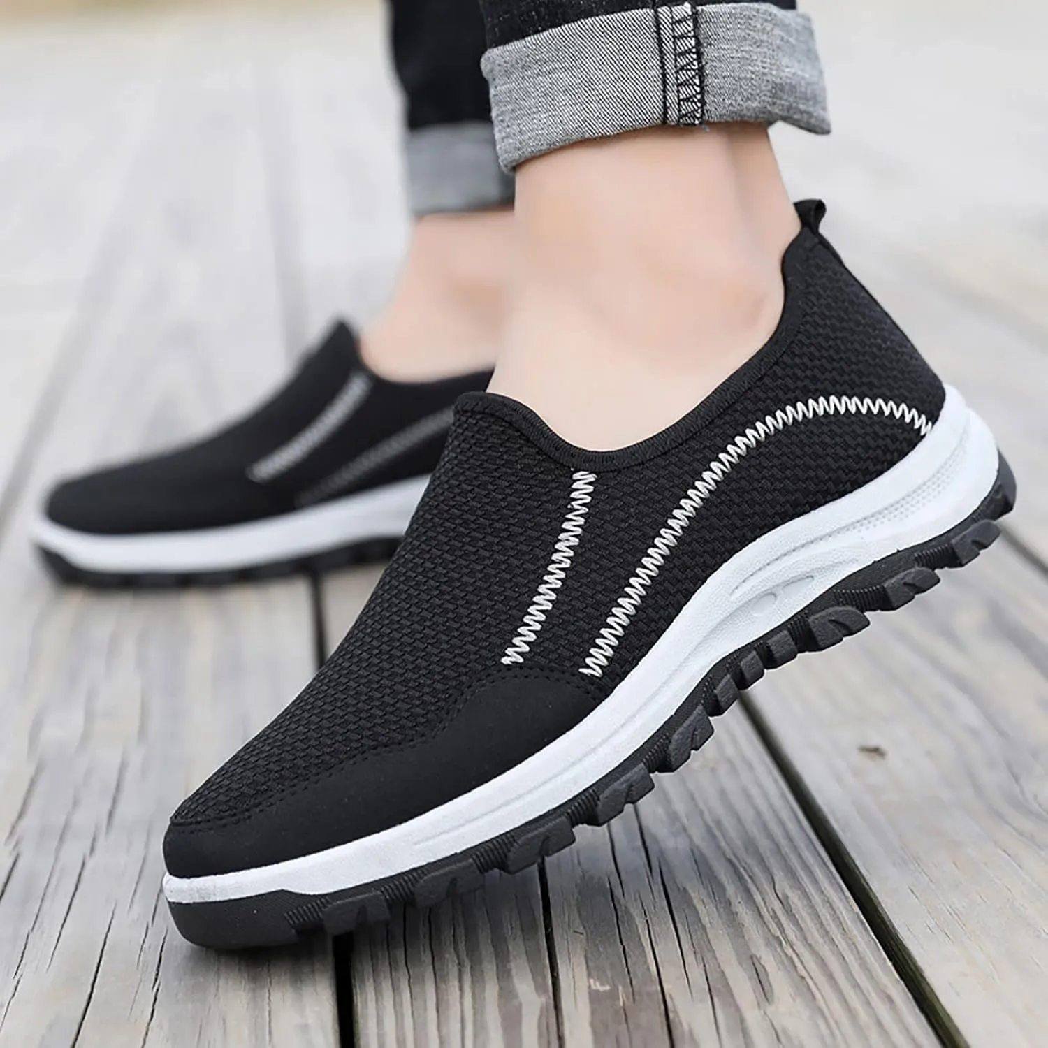 Men Low Top Walking Shoes Fashion Casual Loafers Mens Casual Shoes Combo Sneaker