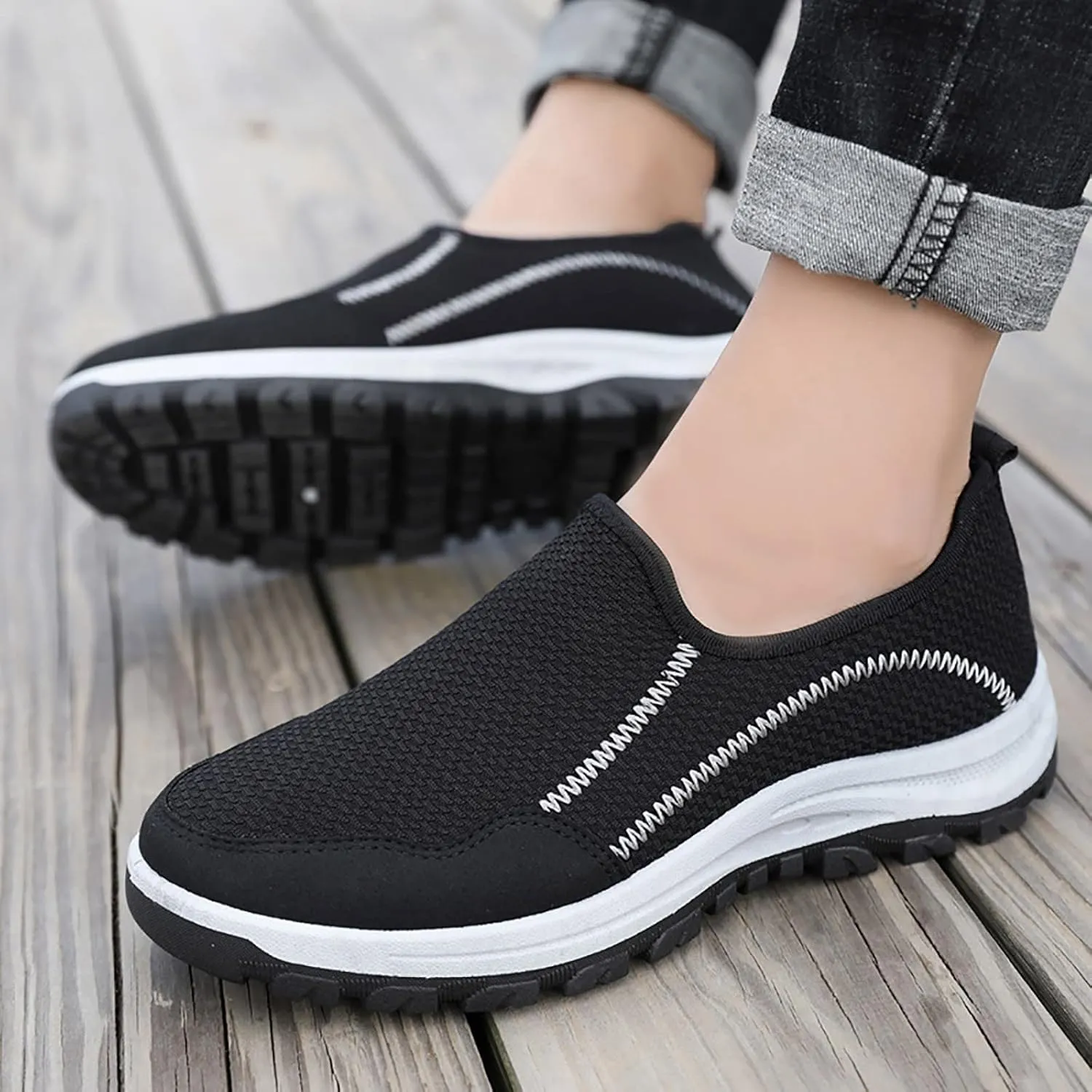 Men Low Top Walking Shoes Fashion Casual Loafers Mens Casual Shoes Combo Sneaker