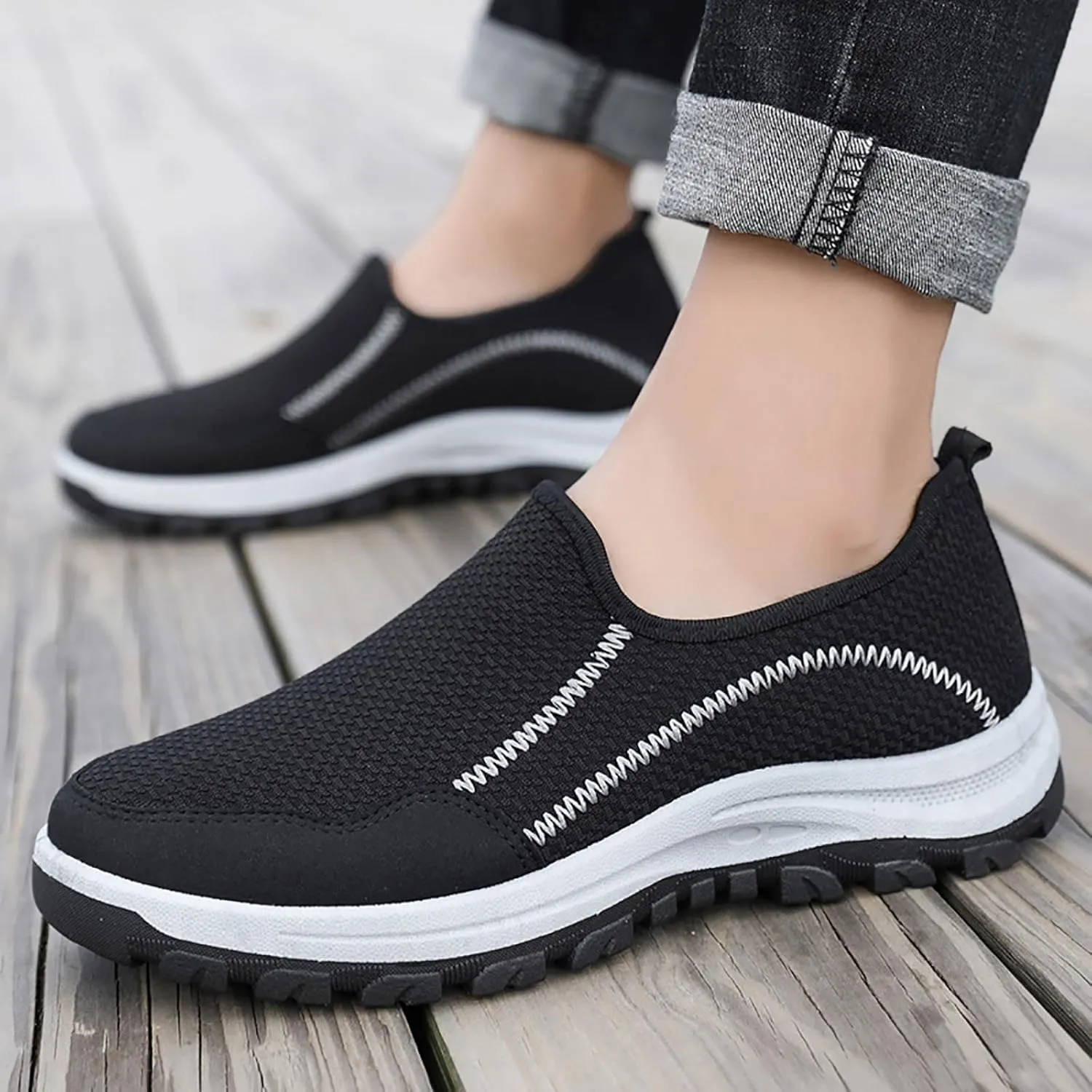 Men Low Top Walking Shoes Fashion Casual Loafers Mens Casual Shoes Combo Sneaker