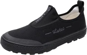 Men Shoes Breathable Canvas Men Shoes Rubber Soled High Top Labor Sneaker Storage Sneaker