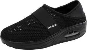 Men Slip on Walking Shoes Air Cushion Casual Dressy Memory Foam Breathable Fashion Sneakers Non Slip Arch Support Cushioning Athletic Running Shoes