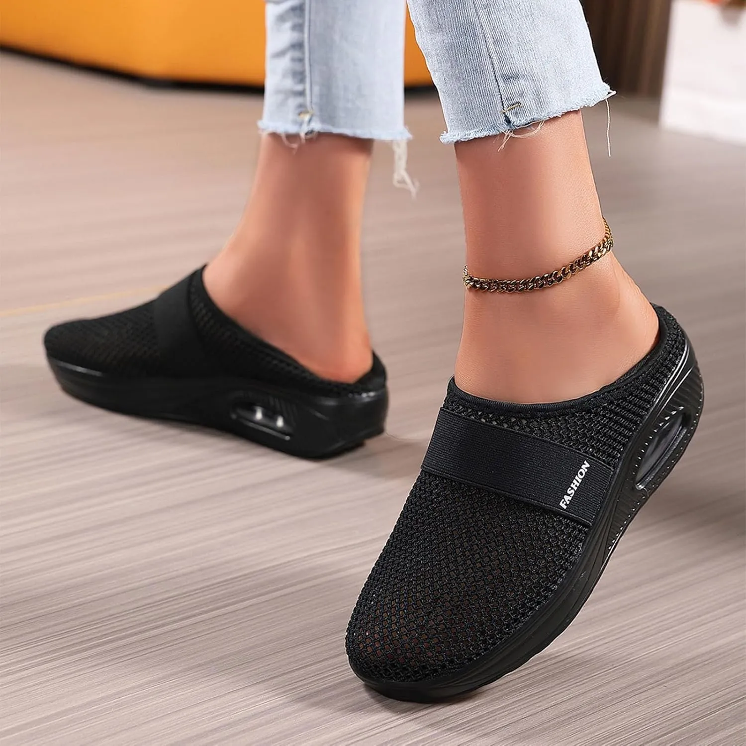 Men Slip on Walking Shoes Air Cushion Casual Dressy Memory Foam Breathable Fashion Sneakers Non Slip Arch Support Cushioning Athletic Running Shoes