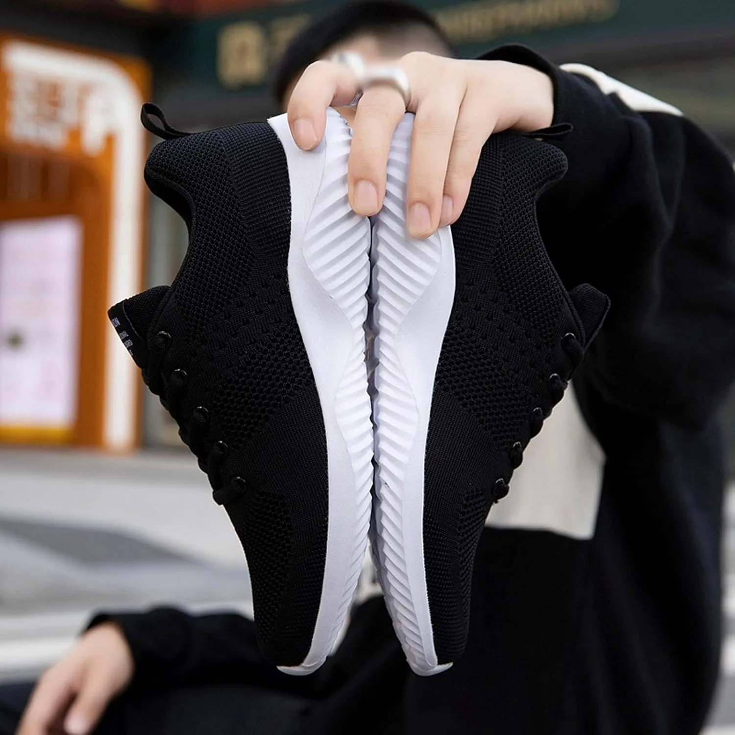 Men Slip on Walking Shoes Comfortable Memory Foam Breathable Fashion Sneakers Non Slip Arch Support Vacation Training Gym Shoes Wide Width