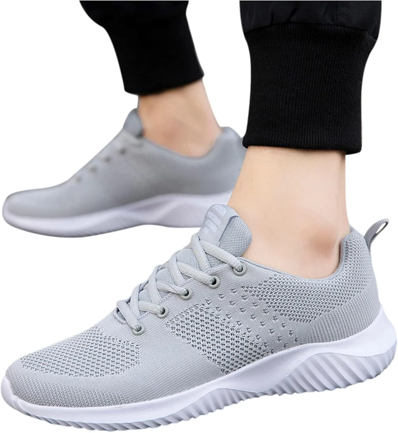 Men Slip on Walking Shoes Comfortable Memory Foam Breathable Fashion Sneakers Non Slip Arch Support Vacation Training Gym Shoes Wide Width