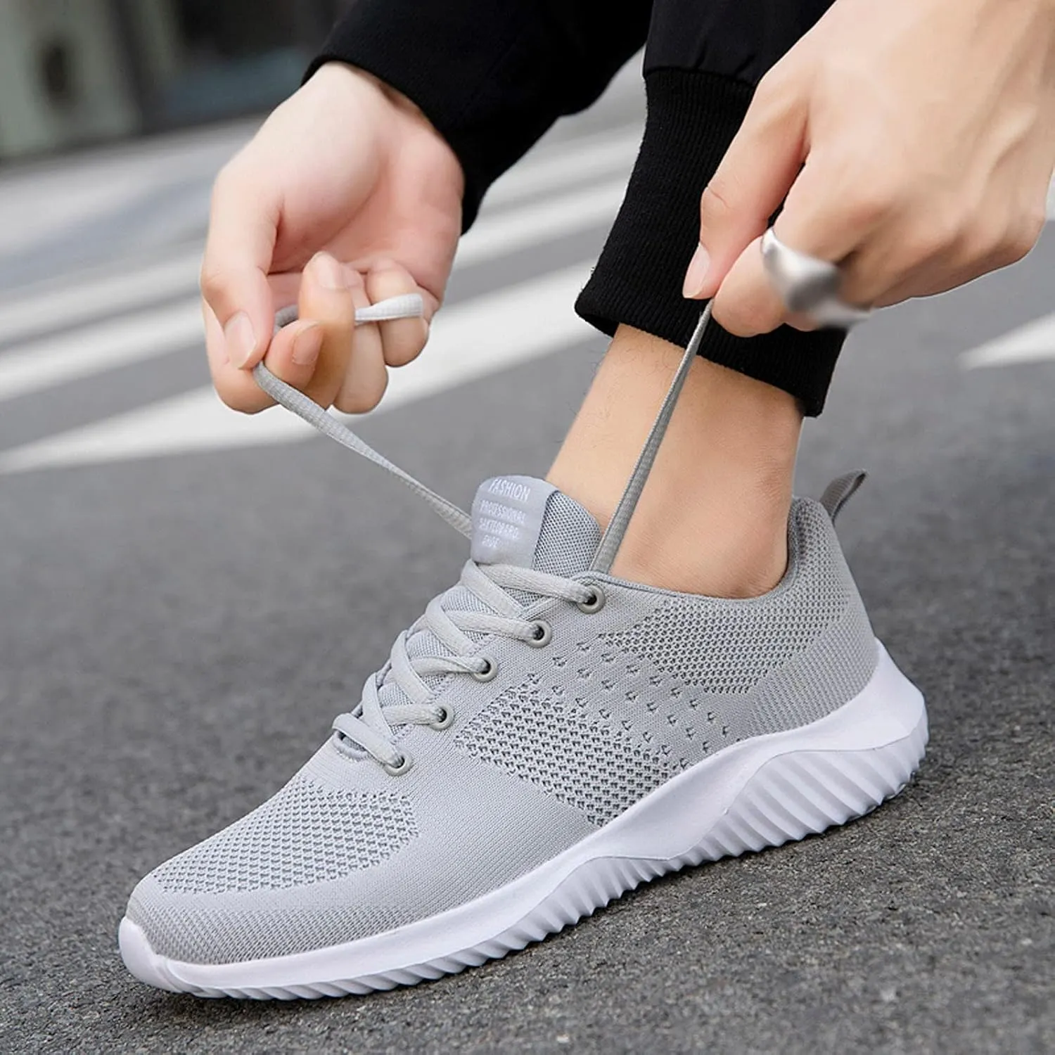 Men Slip on Walking Shoes Comfortable Memory Foam Breathable Fashion Sneakers Non Slip Arch Support Vacation Training Gym Shoes Wide Width