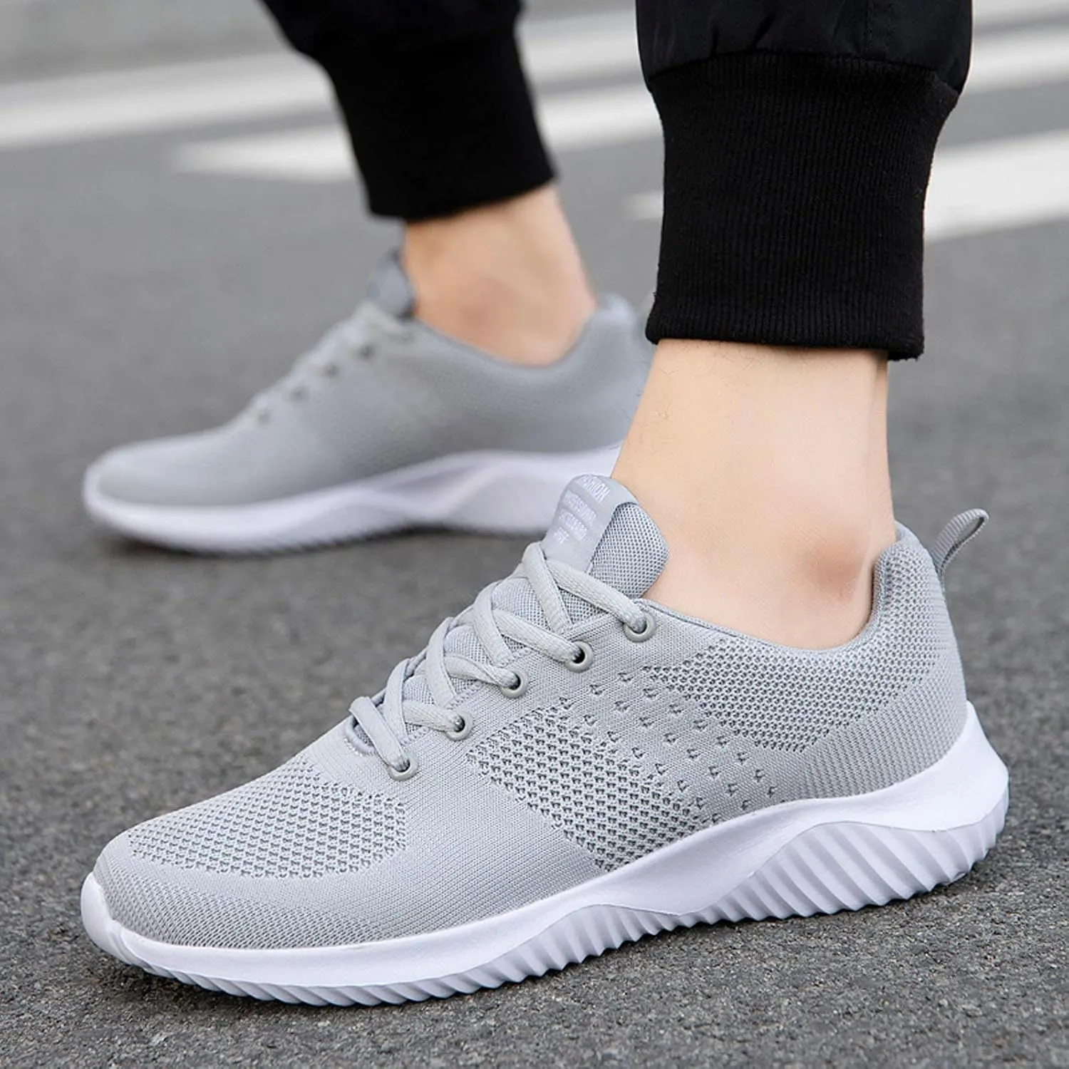 Men Slip on Walking Shoes Comfortable Memory Foam Breathable Fashion Sneakers Non Slip Arch Support Vacation Training Gym Shoes Wide Width