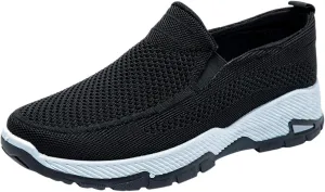 Men Slip on Walking Shoes Comfortable Memory Foam Breathable Fashion Sneakers Non Slip Indoor Outdoor Training Gym Shoes Wide Width
