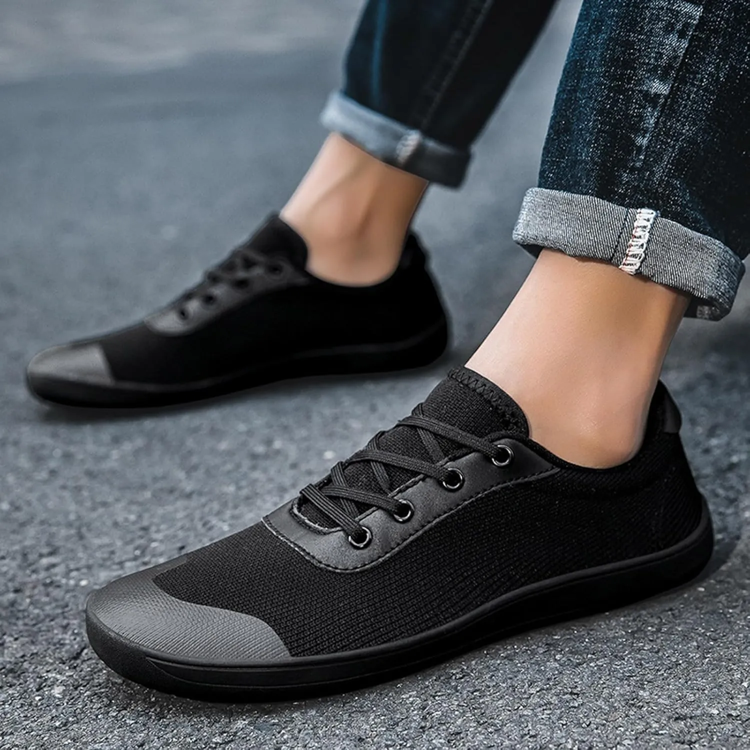 Men Slip on Walking Shoes Comfy Knitted Memory Foam Breathable Fashion Sneakers Non Slip Arch Support Vacation Training Gym Shoes Wide Width
