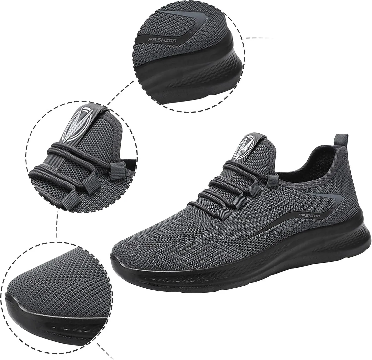 Men Sports Shoes Fashionable New Pattern Simple Mesh Breathable and Comfortable Flat Bottom Thick Sole Men Shoes Sneaker