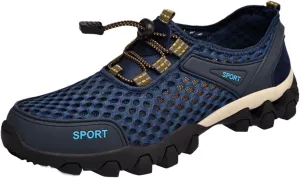 Men Summer Mesh Breathable Hiking Shoes Comfortable Walking Outdoor Travel Shoes Fashion Casual Chaos Sneaker Men