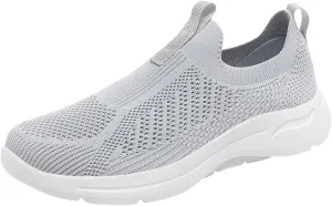 Mens Athletic Walking Slip on Shoes Breathable Mesh Lightweight Comfortable Sole Sneakers Non Slip Cushion for Running, Gym & Outdoor Activities Men's Spring and Summer Daily Shoes