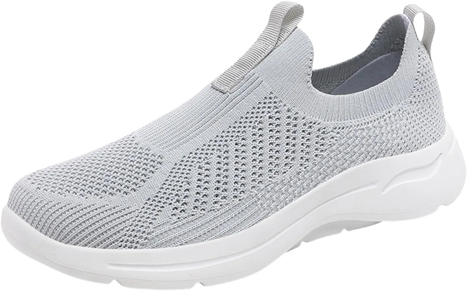 Mens Athletic Walking Slip on Shoes Breathable Mesh Lightweight Comfortable Sole Sneakers Non Slip Cushion for Running, Gym & Outdoor Activities Men's Spring and Summer Daily Shoes