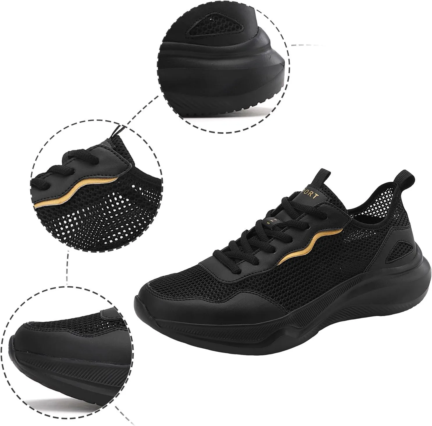 Mens Breathable Slip On Dress Shoes Breathable Elastic Fly Woven Mesh Sneaker Lightweight Elderly Slip On Shoes