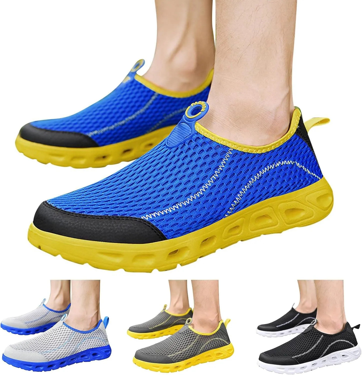 Mens Breathable Slip on Dress Shoes Casual Sneaker Mesh Breathable Walking Shoe Business Casual Versatile Shoes