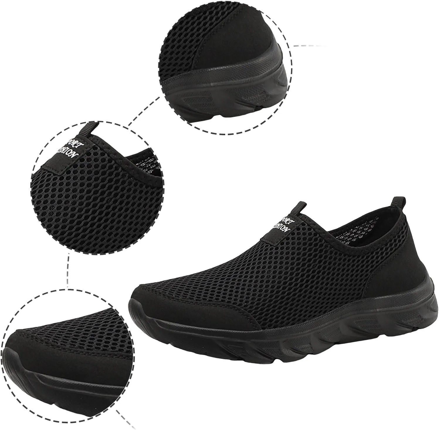 Mens Casual Slip on Walking Shoes Ultra Breathable Mesh Lightweight Comfortable Sneakers Non Slip Design for Running, Training & Outdoor Activities Fashion Men Summer Hiking Shoes