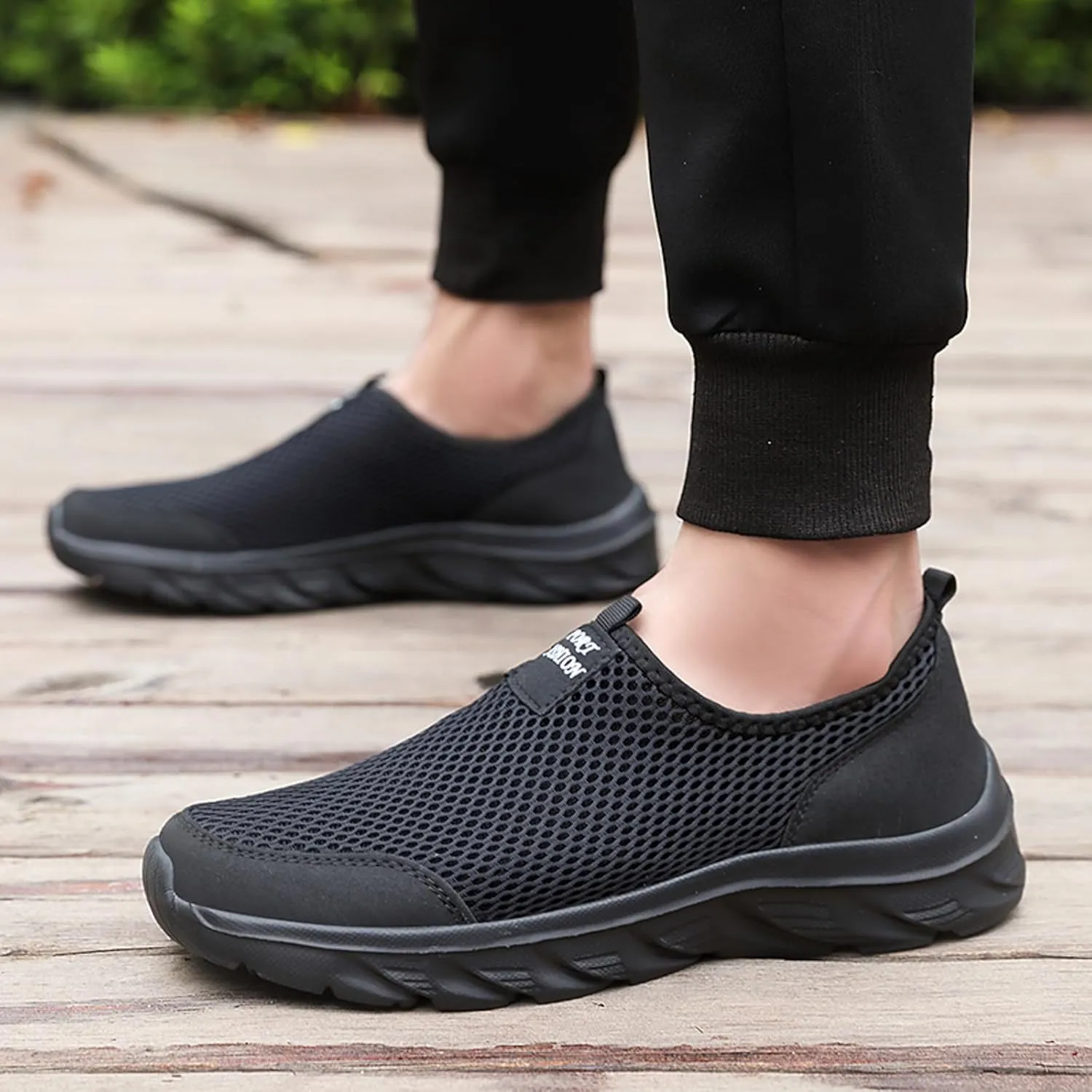 Mens Casual Slip on Walking Shoes Ultra Breathable Mesh Lightweight Comfortable Sneakers Non Slip Design for Running, Training & Outdoor Activities Fashion Men Summer Hiking Shoes