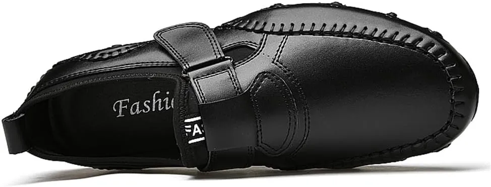 Men's Classic Leather Casual Shoes Office Casual Slip on Loafers Men's Soft and Comfortable Driving Walking Shoes