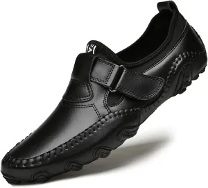 Men's Classic Leather Casual Shoes Office Casual Slip on Loafers Men's Soft and Comfortable Driving Walking Shoes