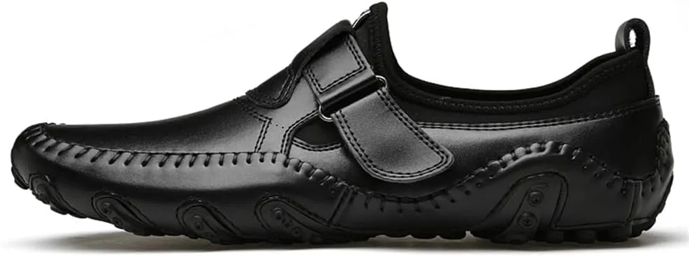 Men's Classic Leather Casual Shoes Office Casual Slip on Loafers Men's Soft and Comfortable Driving Walking Shoes