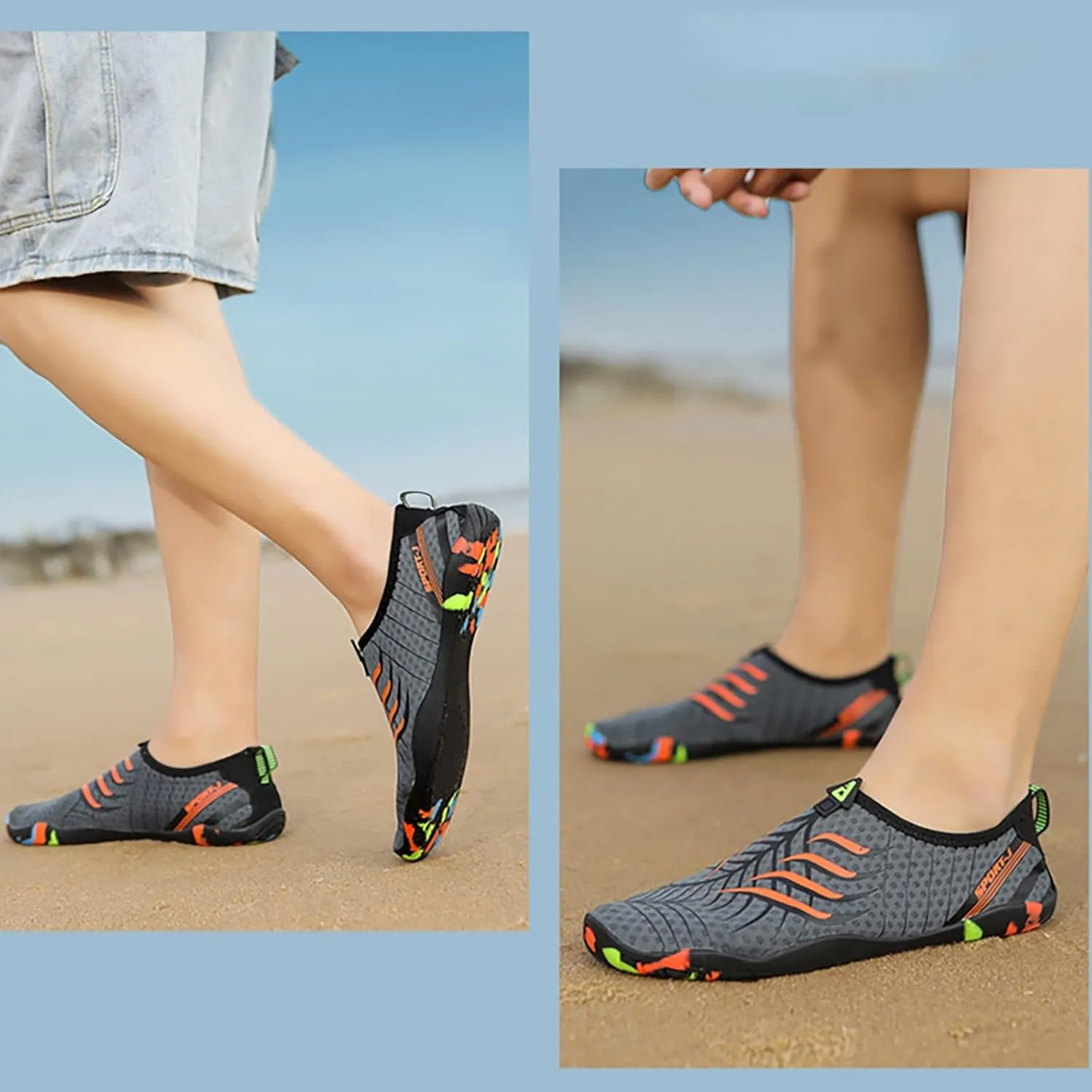 Mens Closed Toe Water Shoes Size 12 Barefoot Aqua Socks Quick Dry