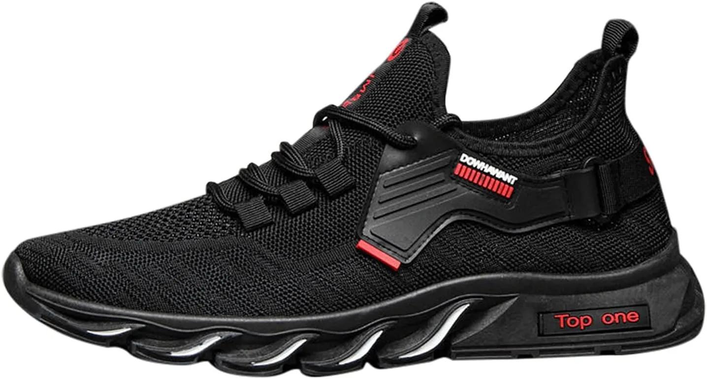 Men's Comfortable Stretch Workout Shoes Casual Sneaker Mesh Breathable Walking Shoe Wide Walking Shoes for Men