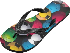 Mens Flip Flops Colorful SoccerSandal Flip Flops for Women Summer Beach Slipper 214B3122