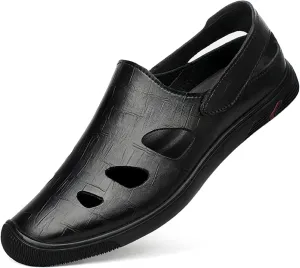 Men's Genuine Leather Loafers Shoes Fashion Slip-on Casual Soft Summer Driving Shoes