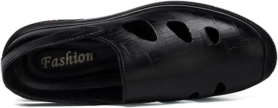 Men's Genuine Leather Loafers Shoes Fashion Slip-on Casual Soft Summer Driving Shoes