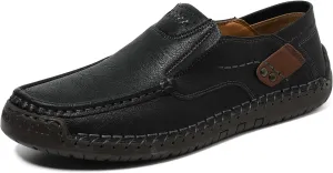 Men's Handmade Slip on Genuine Leather Loafers Soft Breathable Driving Shoes