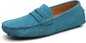 Mens Handmade Suede Leather Casual Loafers Shoes Plus Size Soft Comfortable Driving Walking Shoes