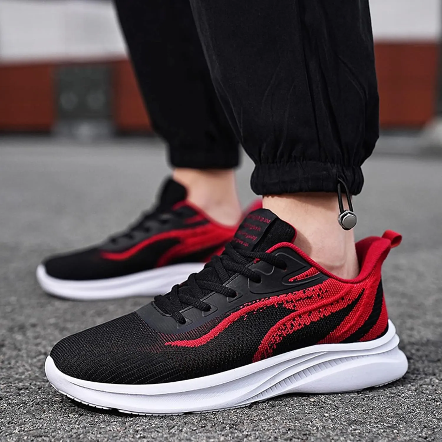 Men's Shoes Large Size Fashion Casual Mesh Breathable Casual Shoes Lace Up Running Men's Sneaker