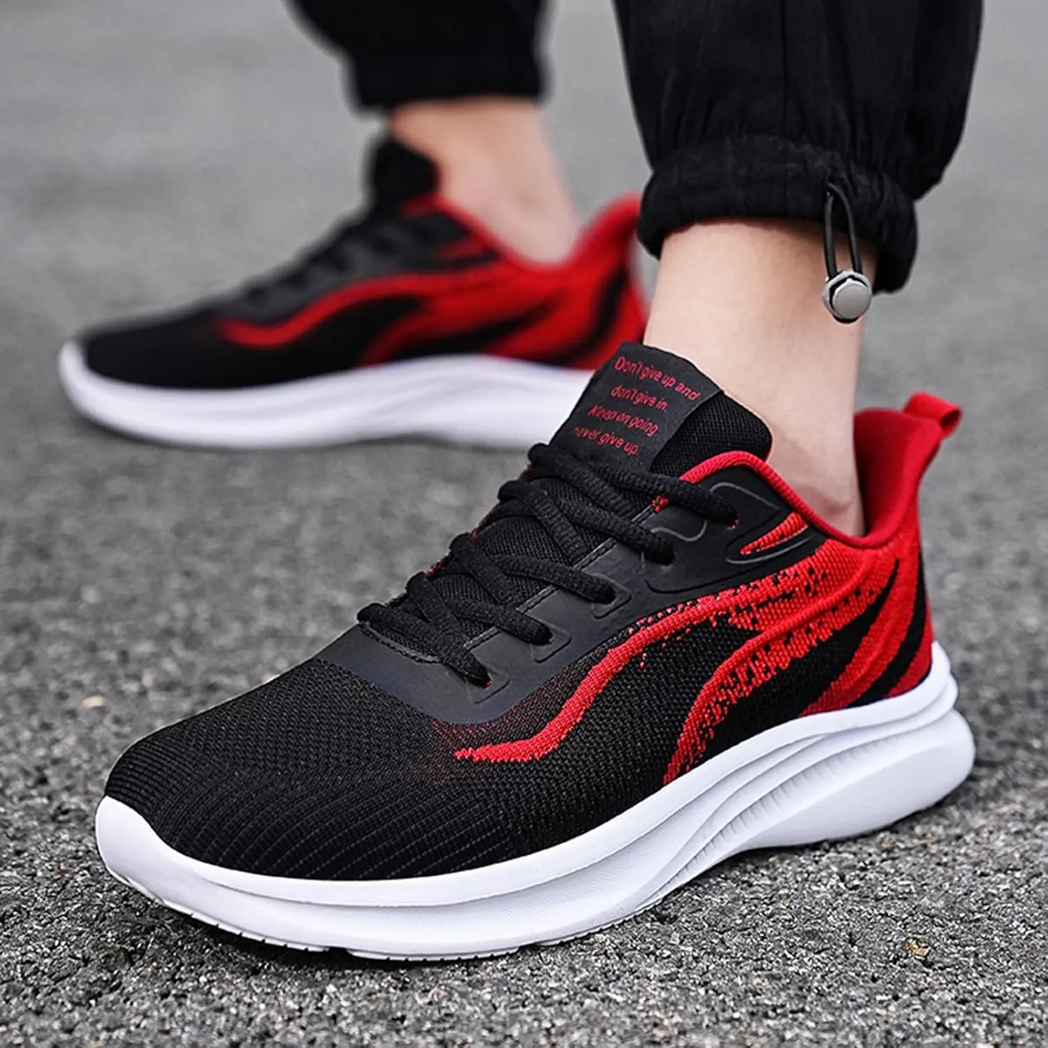 Men's Shoes Large Size Fashion Casual Mesh Breathable Casual Shoes Lace Up Running Men's Sneaker
