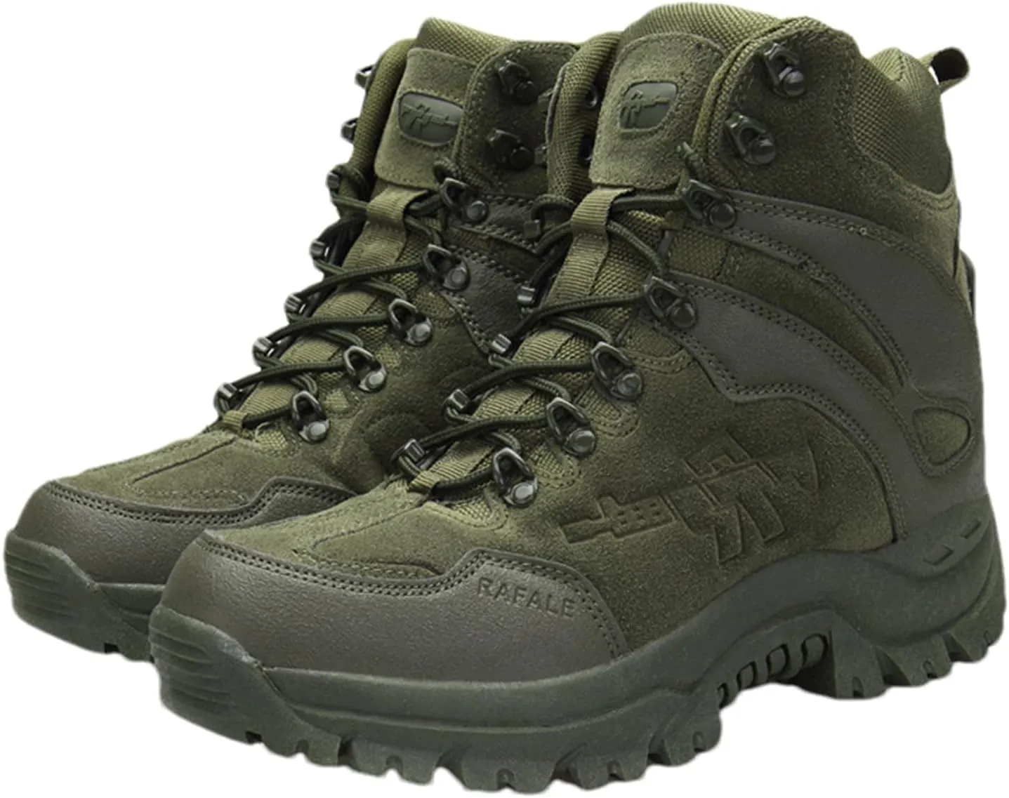 Mens Side Zip & Lace Up Army Tactical Combat Boots,Men's Military Tactical Combat Boots, for Hiking Motorcycling Combat Outdoors