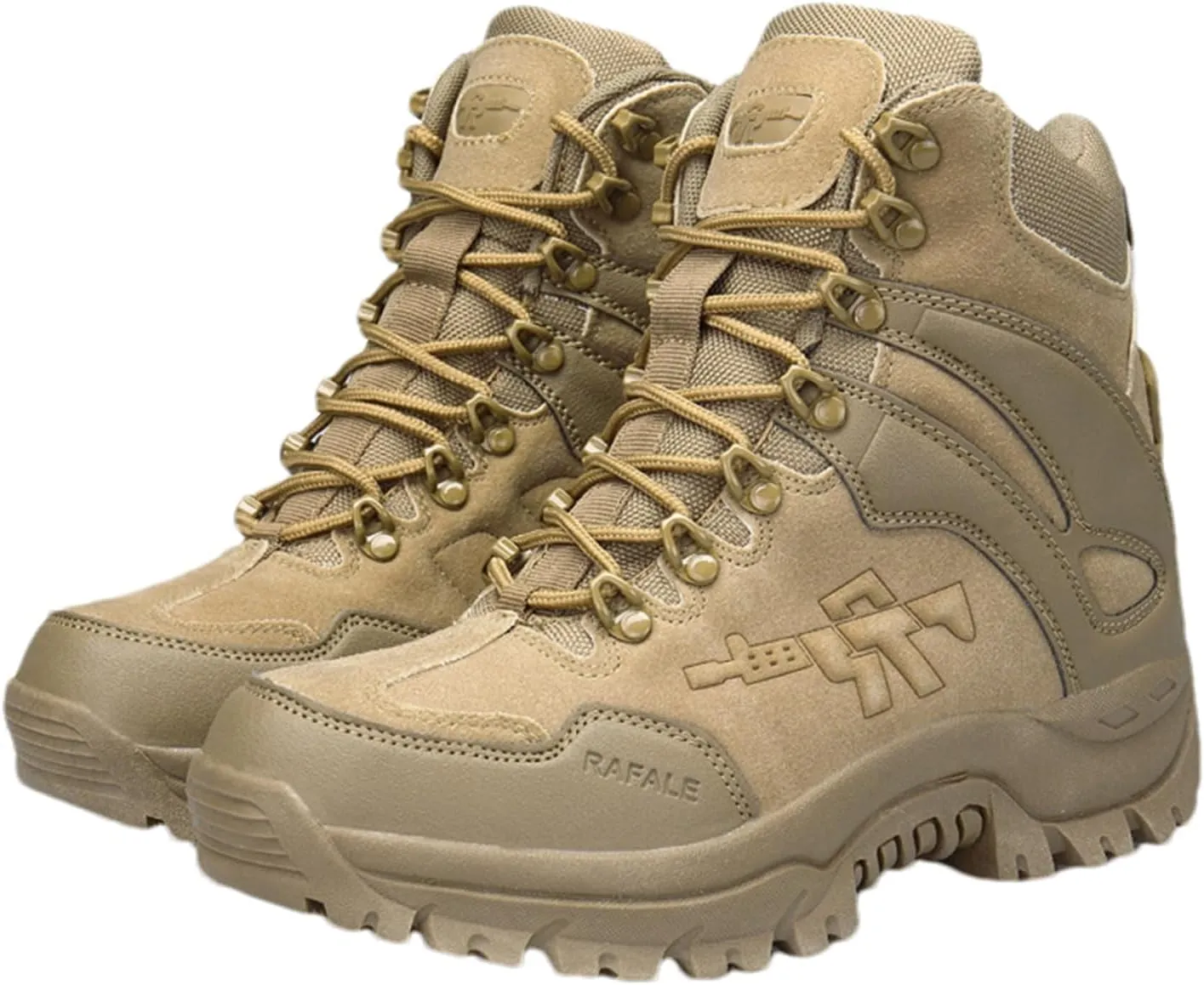 Mens Side Zip & Lace Up Army Tactical Combat Boots,Men's Military Tactical Combat Boots, for Hiking Motorcycling Combat Outdoors