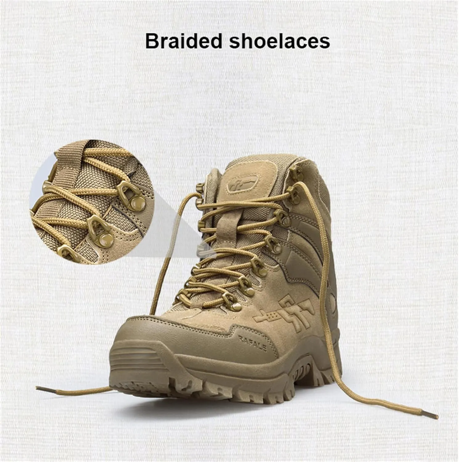 Mens Side Zip & Lace Up Army Tactical Combat Boots,Men's Military Tactical Combat Boots, for Hiking Motorcycling Combat Outdoors