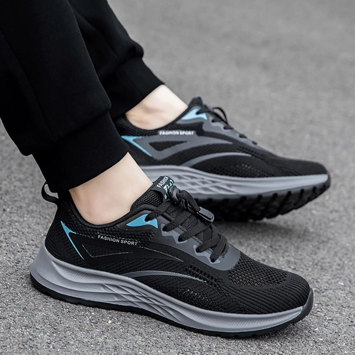 Men's Slip on Walking Shoes Comfortable Memory Foam Hiking Shoes Breathable Fashion Sneakers Non Slip Travel Jogging Training Gym Shoes Wide Width