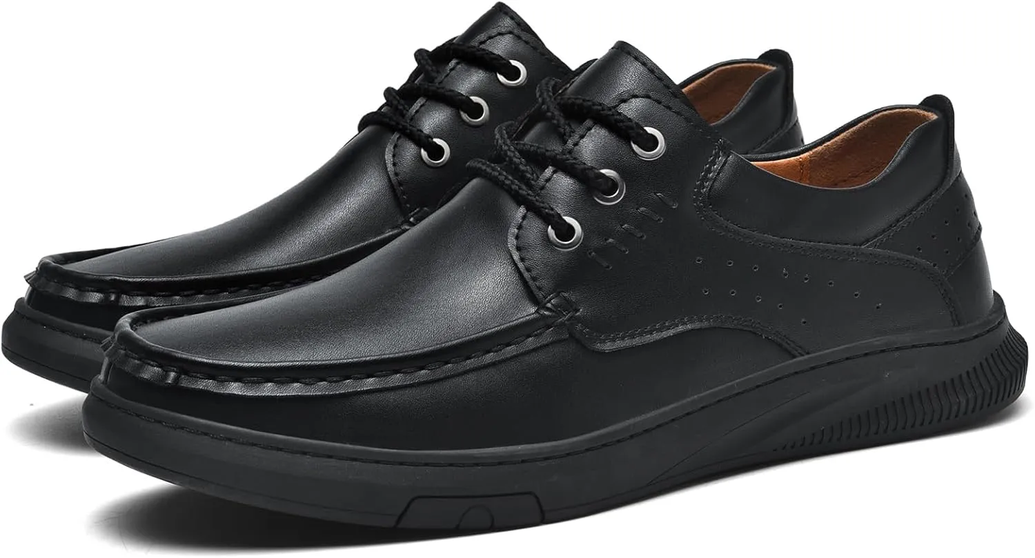 Mens Soft Walking Driving Shoes Genuine Leather Lightweight Breathable Casual Slip on Loafers